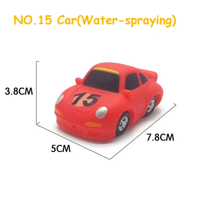 Bath Toy Swimming Water Toys Cartoon Soft Rubber Car Boat Plane Float Squeeze Sound Water Spray Kids Water Play Toys Gifts