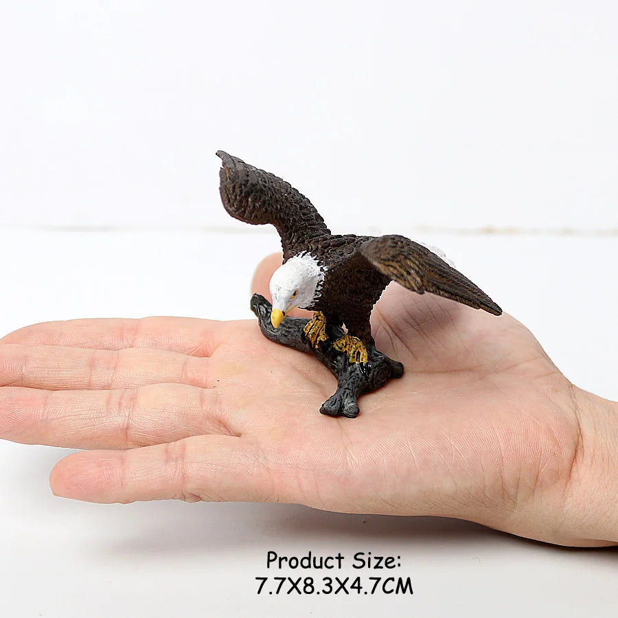 Wild Birds Animals Turkey Macaw Owl Eagles Ostrich Pelican Figurines Toy Animal Action Figure  Learning Education Birds Gifts