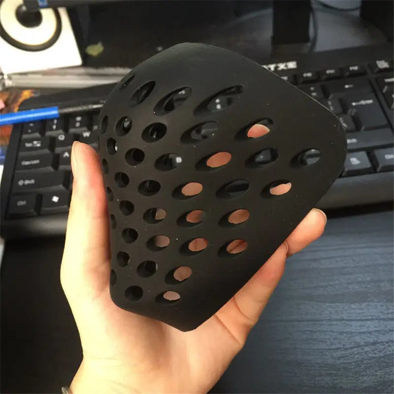 Black and Red Silicone Face Shell Mask for Cosplay