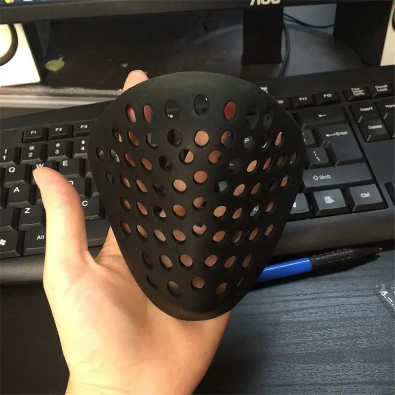 Black and Red Silicone Face Shell Mask for Cosplay