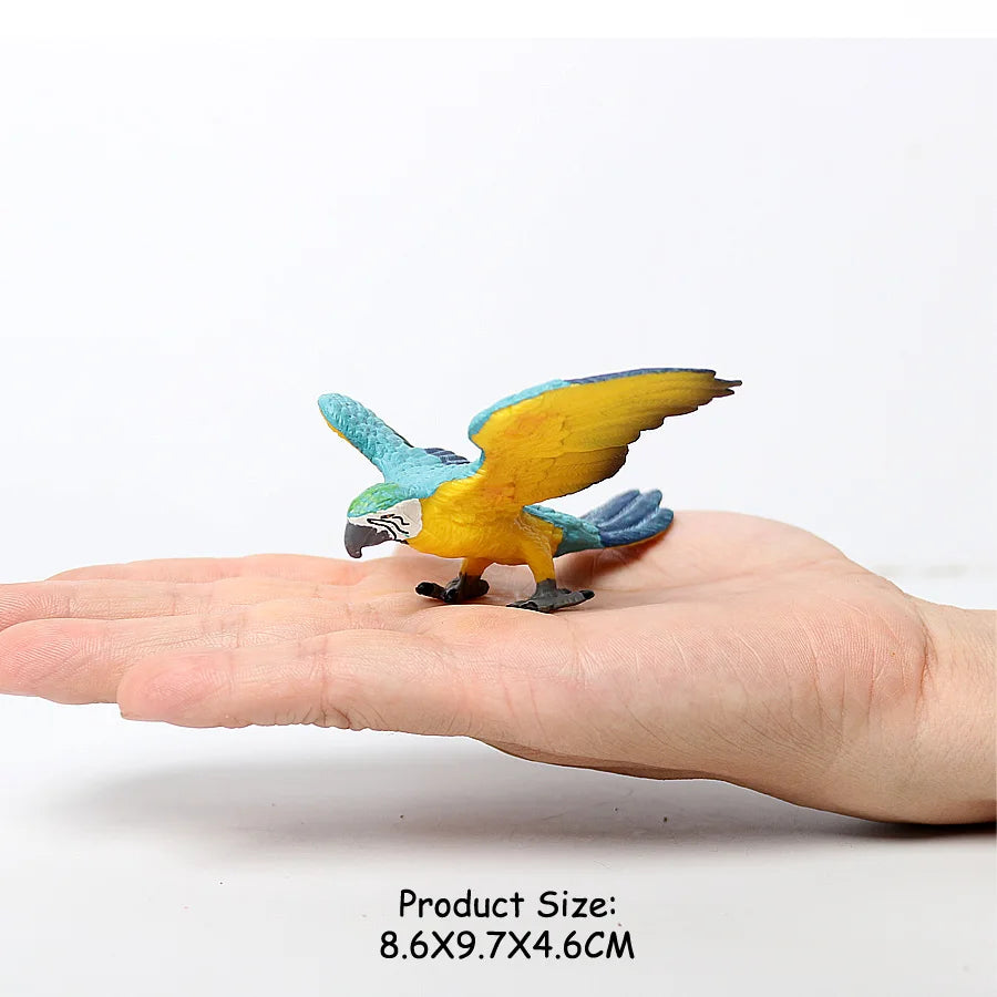 Wild Birds Animals Turkey Macaw Owl Eagles Ostrich Pelican Figurines Toy Animal Action Figure  Learning Education Birds Gifts