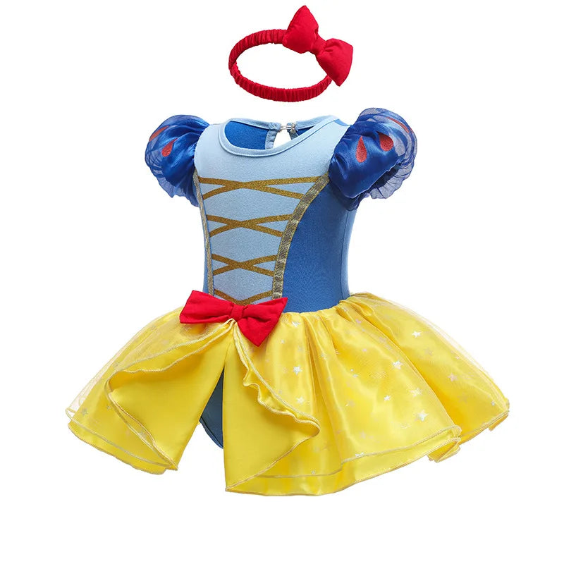 Baby Romper TUTU Dress With Headband Infant Baby Princess Girl Clothes Size 3-18M Cute Design Baby Dress Party Costumes