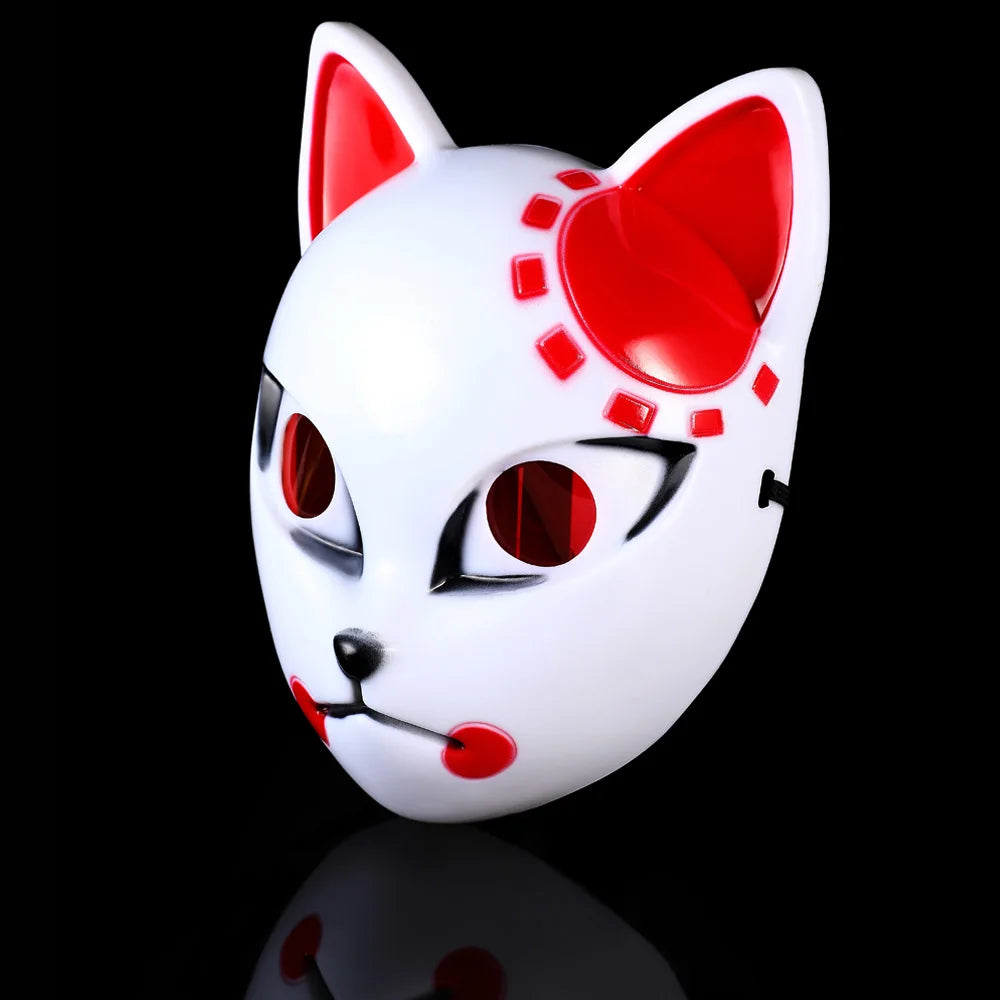 Japanese Fox Demon Mask Thick Plastic Costume Accessory