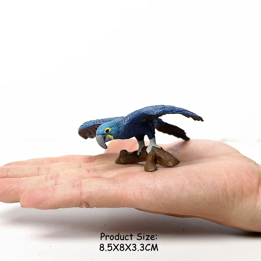 Wild Birds Animals Turkey Macaw Owl Eagles Ostrich Pelican Figurines Toy Animal Action Figure  Learning Education Birds Gifts