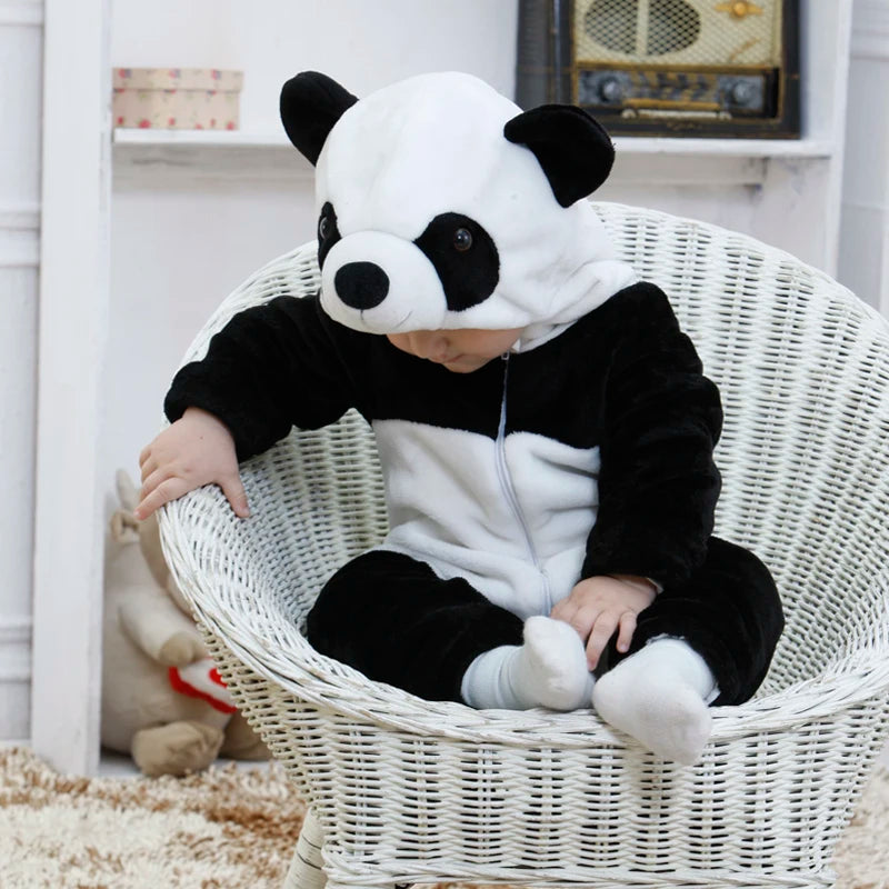 Umorden Infant Toddler Dalmatian Dog Lion Tiger Dinosaur Costumes Baby Boys Girls Kigurumi Cartoon Animal Romper Halloween Purim