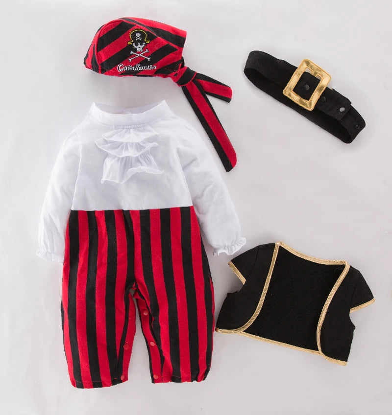 Umorden Pirate Captain Costume for Baby Boy Toddler Halloween Christmas Birthday Party Cosplay Fancy Dress
