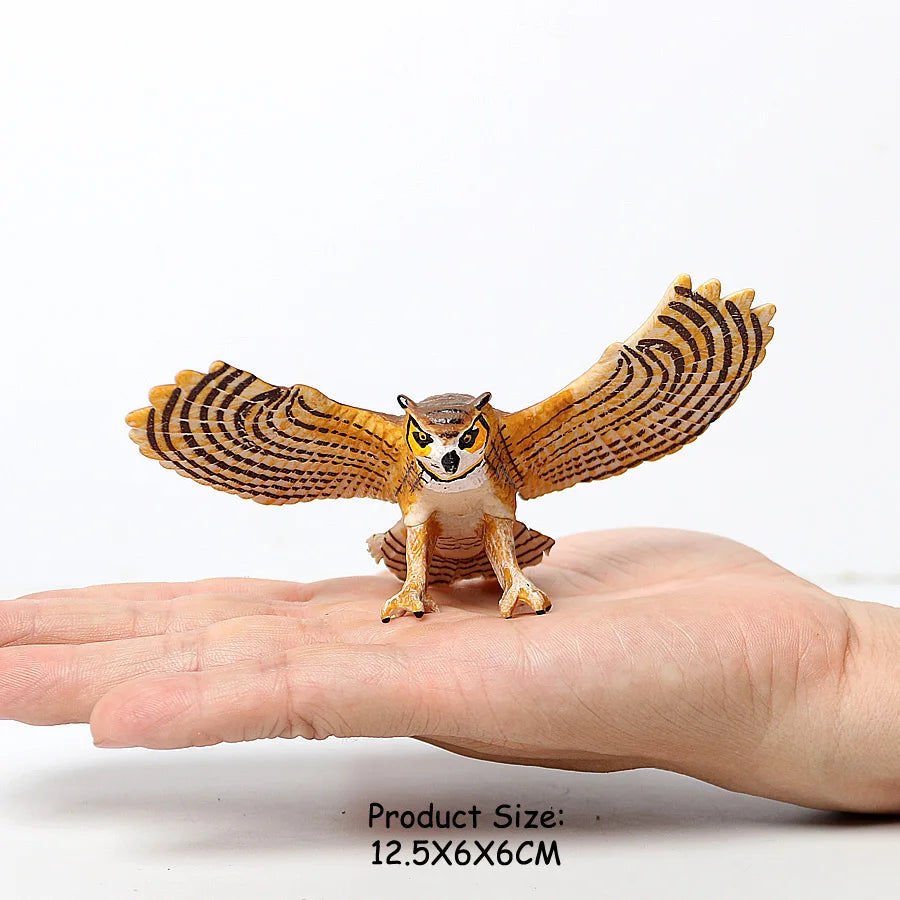 Wild Birds Animals Turkey Macaw Owl Eagles Ostrich Pelican Figurines Toy Animal Action Figure  Learning Education Birds Gifts