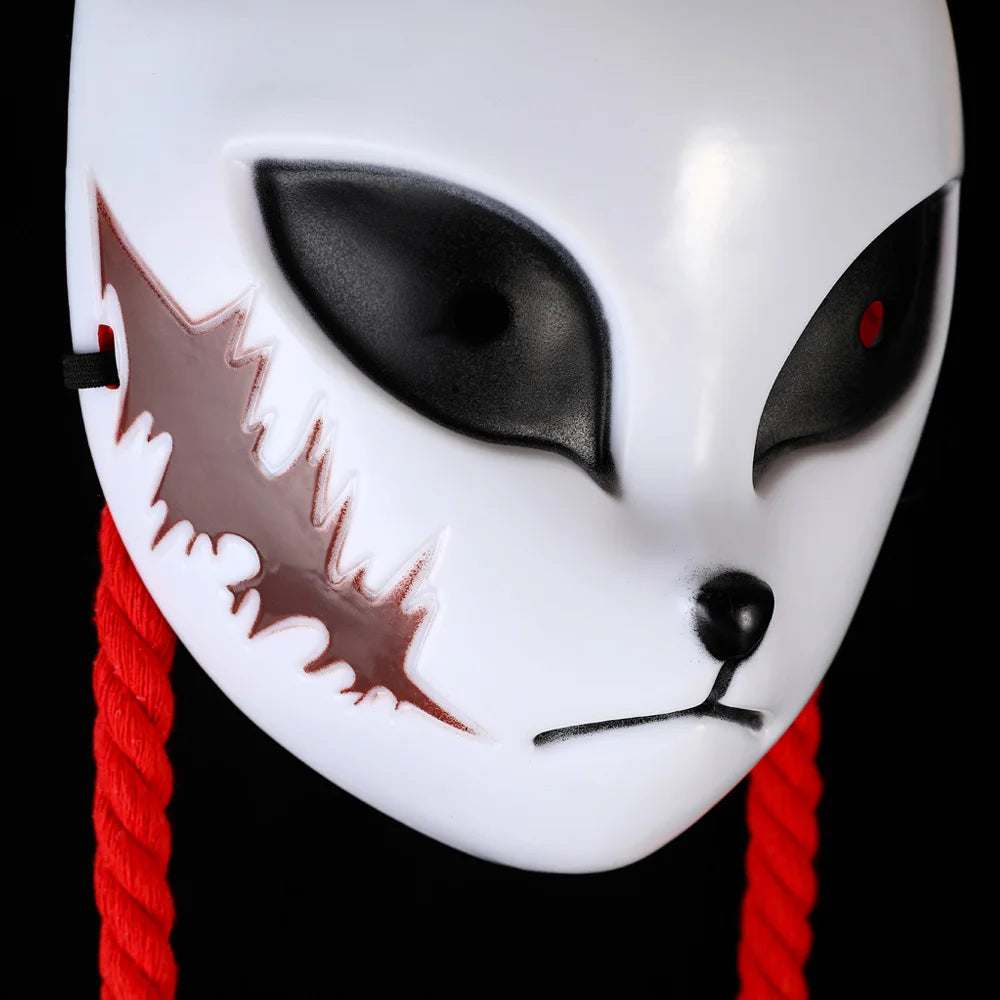 Japanese Fox Demon Mask Thick Plastic Costume Accessory