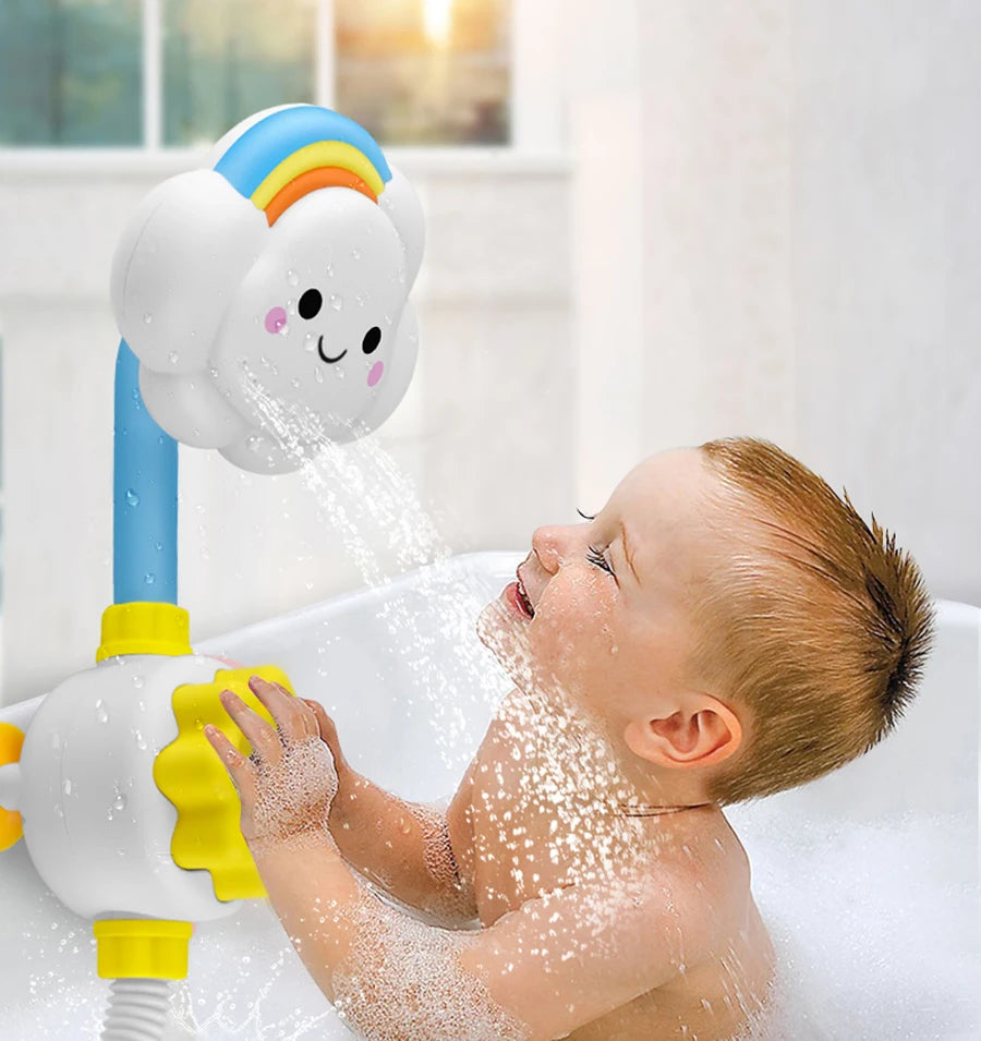 New Baby Bath Kids Toys Rainbow Shower Pipeline Yellow Ducks Slide Tracks Bathroom Educational Water Game Toy for Children Gifts