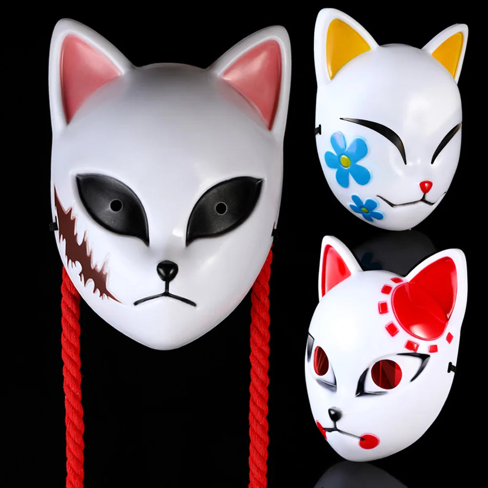 Japanese Fox Demon Mask Thick Plastic Costume Accessory