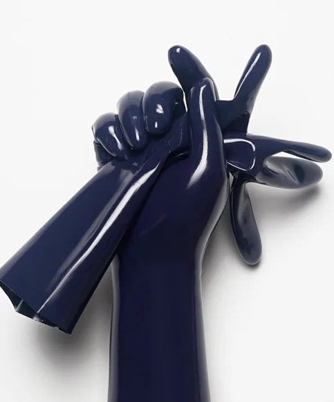 Black Latex Short Gloves for Cosplay Costumes