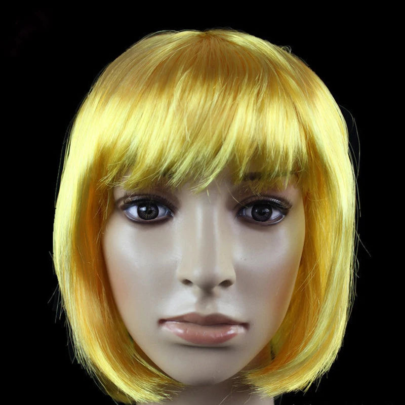 Short Bob Wig Synthetic Costume Wig for Cosplay & Parties