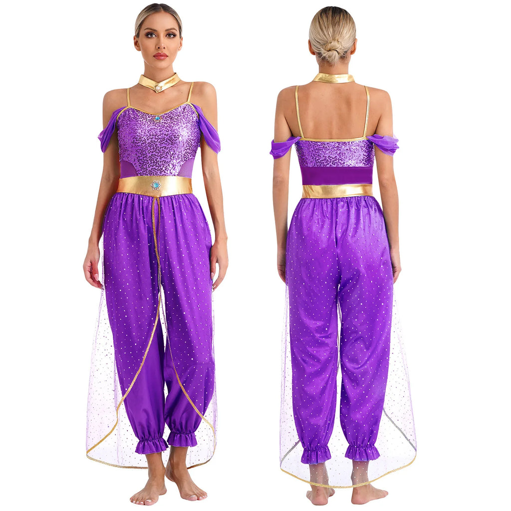 Arabian Princess Costume Embroidered Dance Outfit