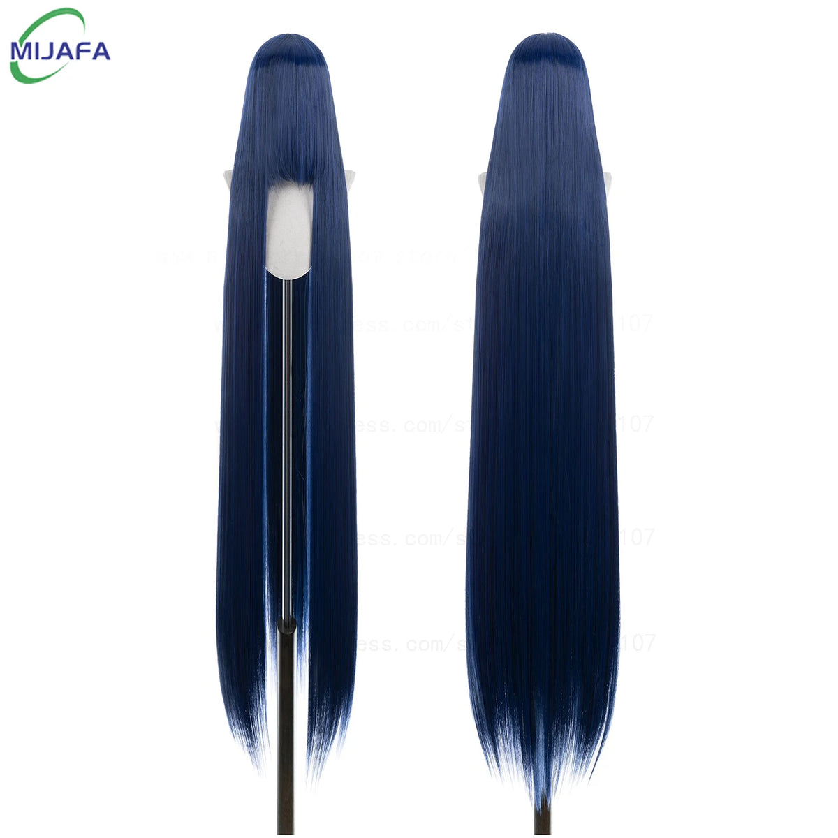 150cm Long Straight Cosplay Wig with Bangs Heat Resistant