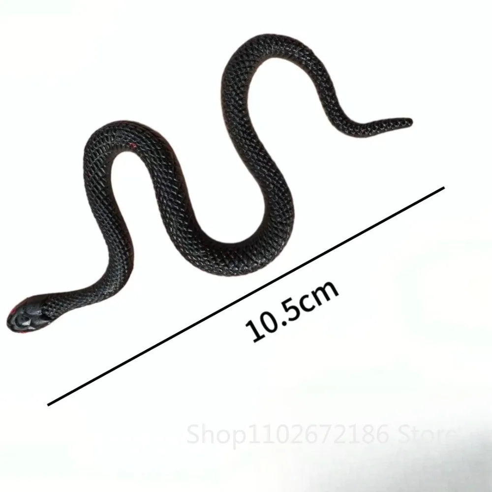 12-36 Pcs Black Simulation Scare Soft Glue Snake for Halloween Ghost Day April Fools Day Horror Party Party Gift Decoration
