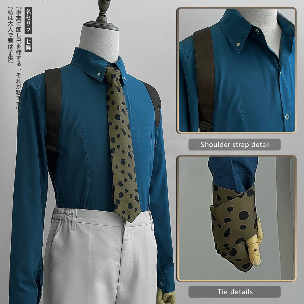 Anime-Inspired Vest Pants Cosplay Costume with Wig