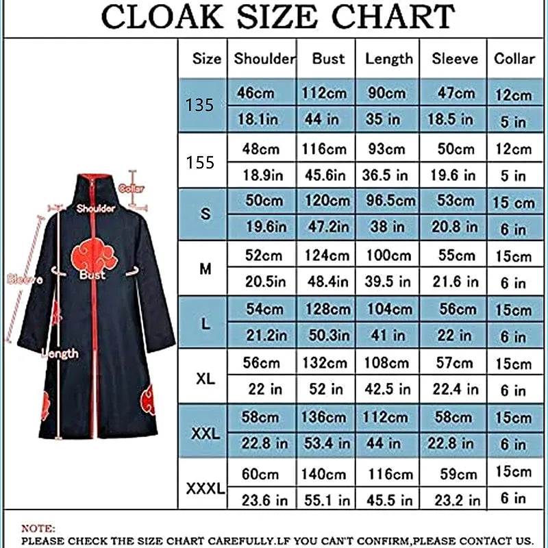 Unisex Anime-Inspired Cloak Costume with Headband & Ring