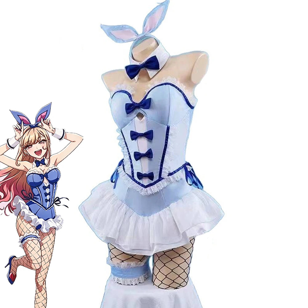 Girls Blue Anime-Inspired Dress Cosplay Costume