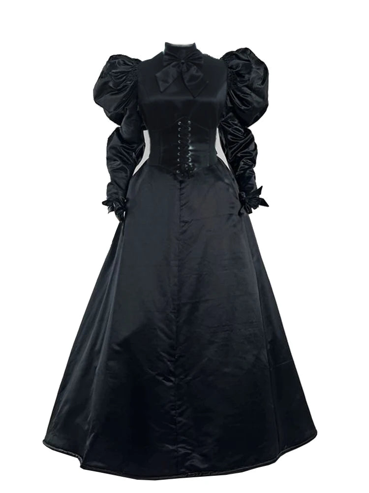 Women’s Black Gothic Victorian Renaissance Ball Gown