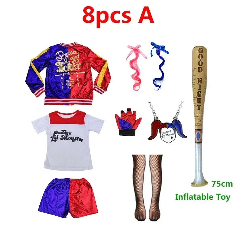 Girls Monster-Inspired Stitched Jacket & Pants Costume Set