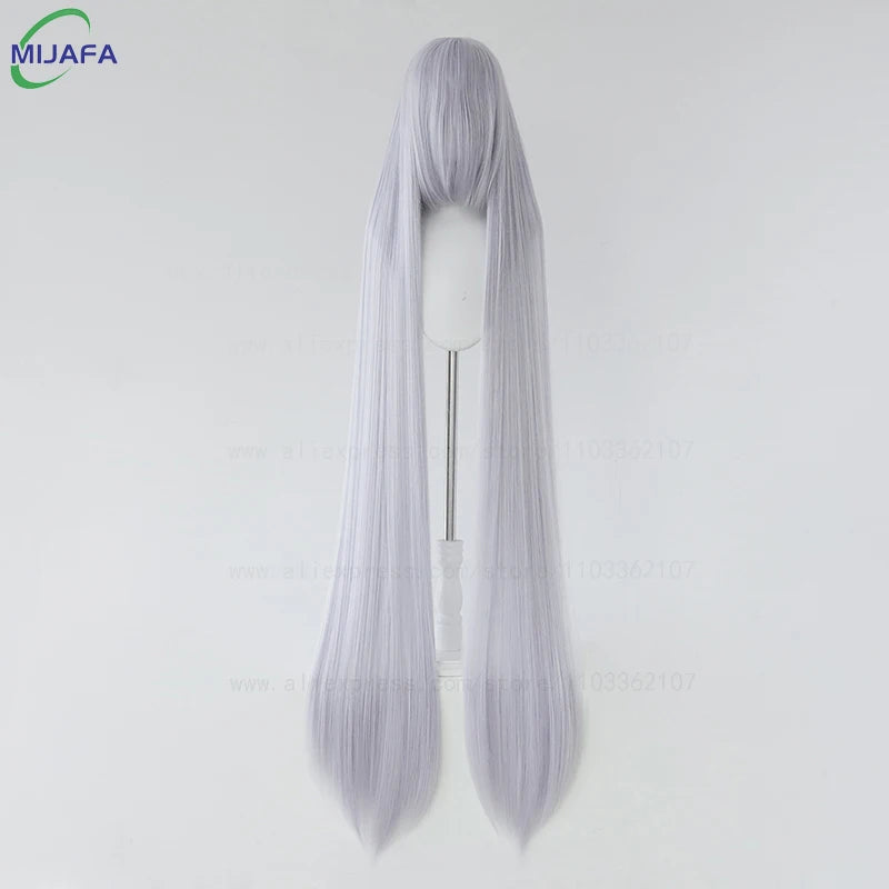 150cm Long Straight Cosplay Wig with Bangs Heat Resistant