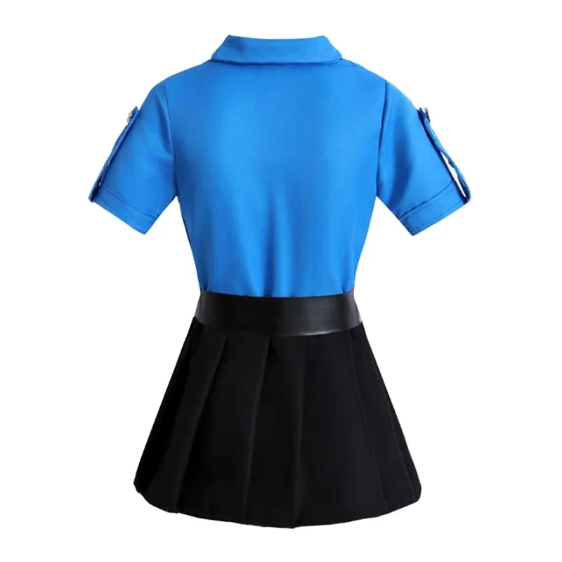 Kids Police Officer Role Play Costume Uniform Playsuit