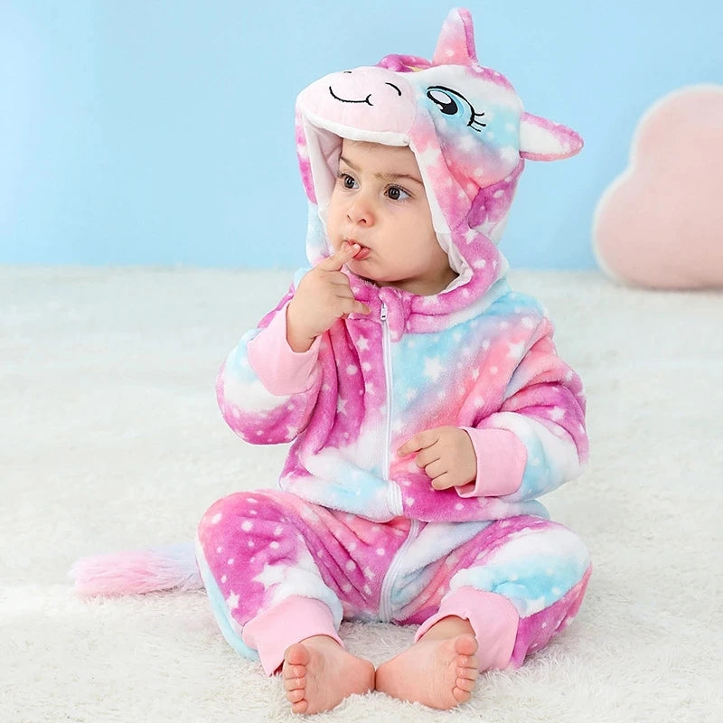 Baby Dinosaur Hooded Romper Costume for Halloween & Winter