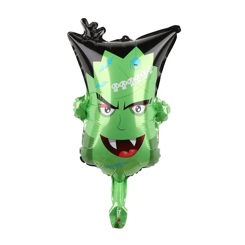 12pcs Halloween Mini Pumpkin Ghost Balloons Bat Spider Witch Monster Head Foil Balloon Globos Halloween Party Supplies