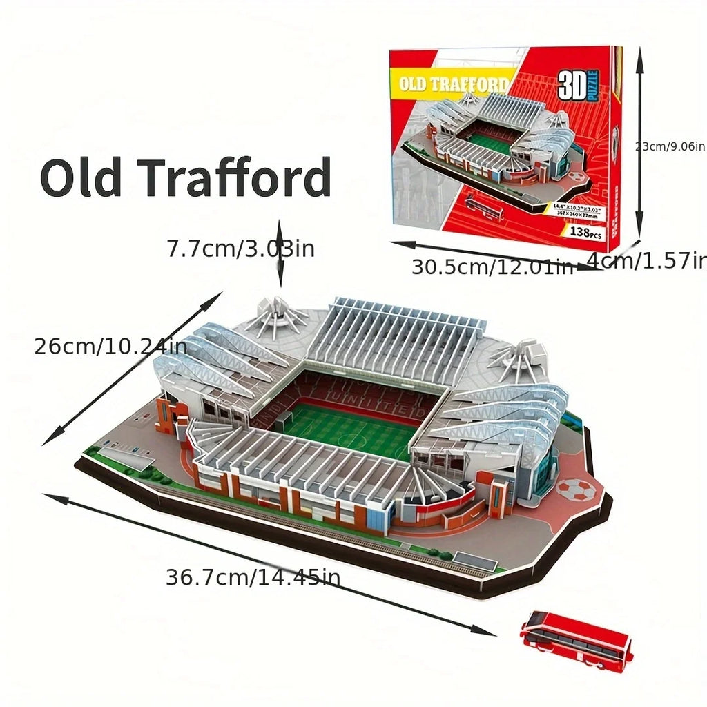 A Large 3D Paper Stadium Puzzle Model for Passionate Football Fans to Fight with Your Home Team, Halloween/Christmas Gifts
