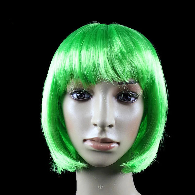 Short Bob Wig Synthetic Costume Wig for Cosplay & Parties