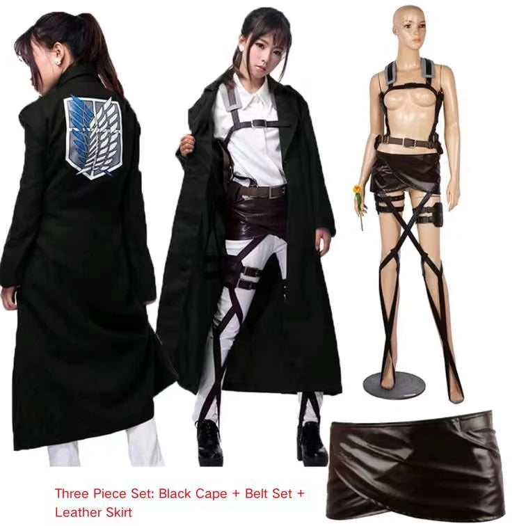 Recon Corps Inspired Cosplay Jacket Skirt Belt Set