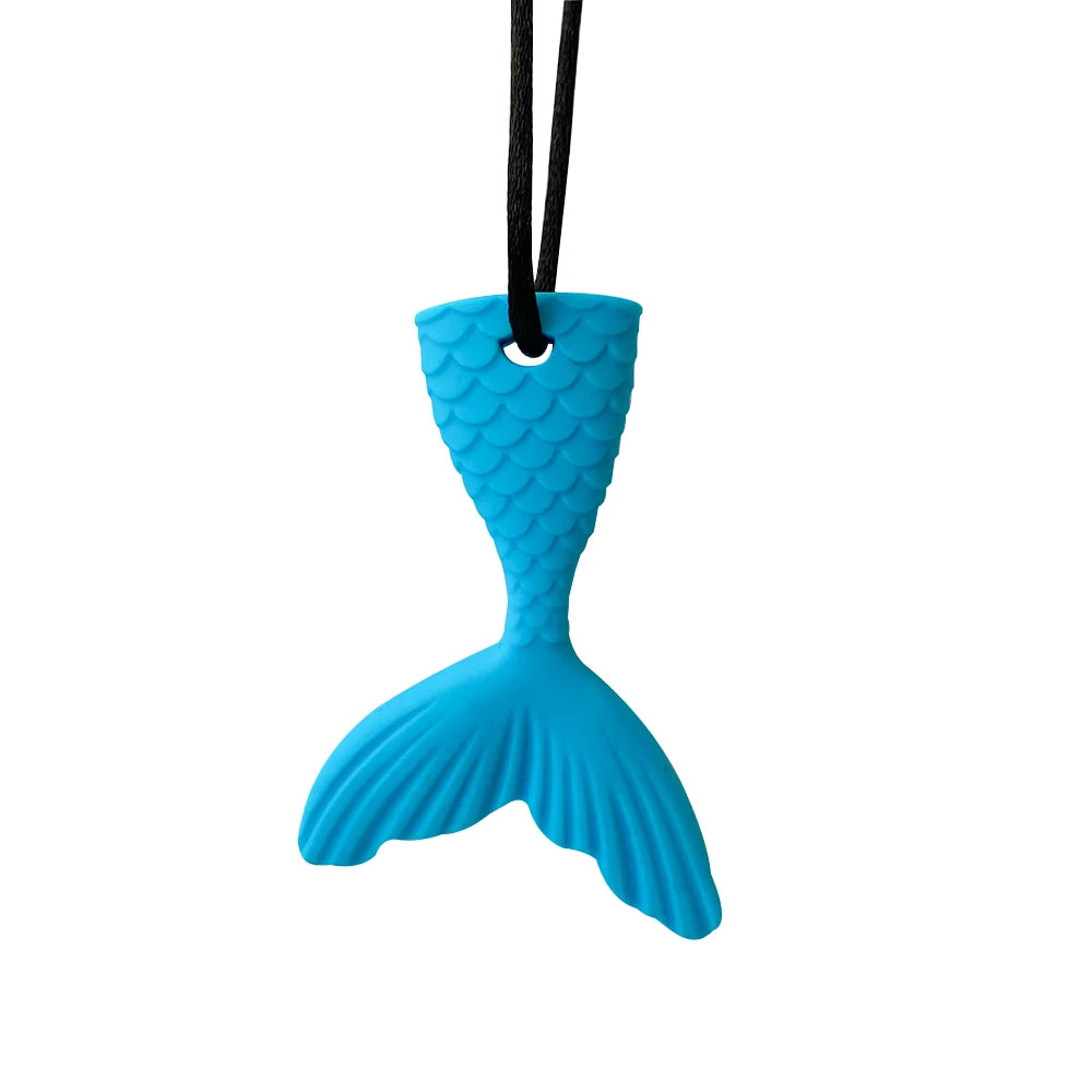1pcs Silicone Teether Kids Chew Necklace Sensory Chewy Pendant Oral Motor Toys Therapy Tools for Autism ADHD Children's Goods