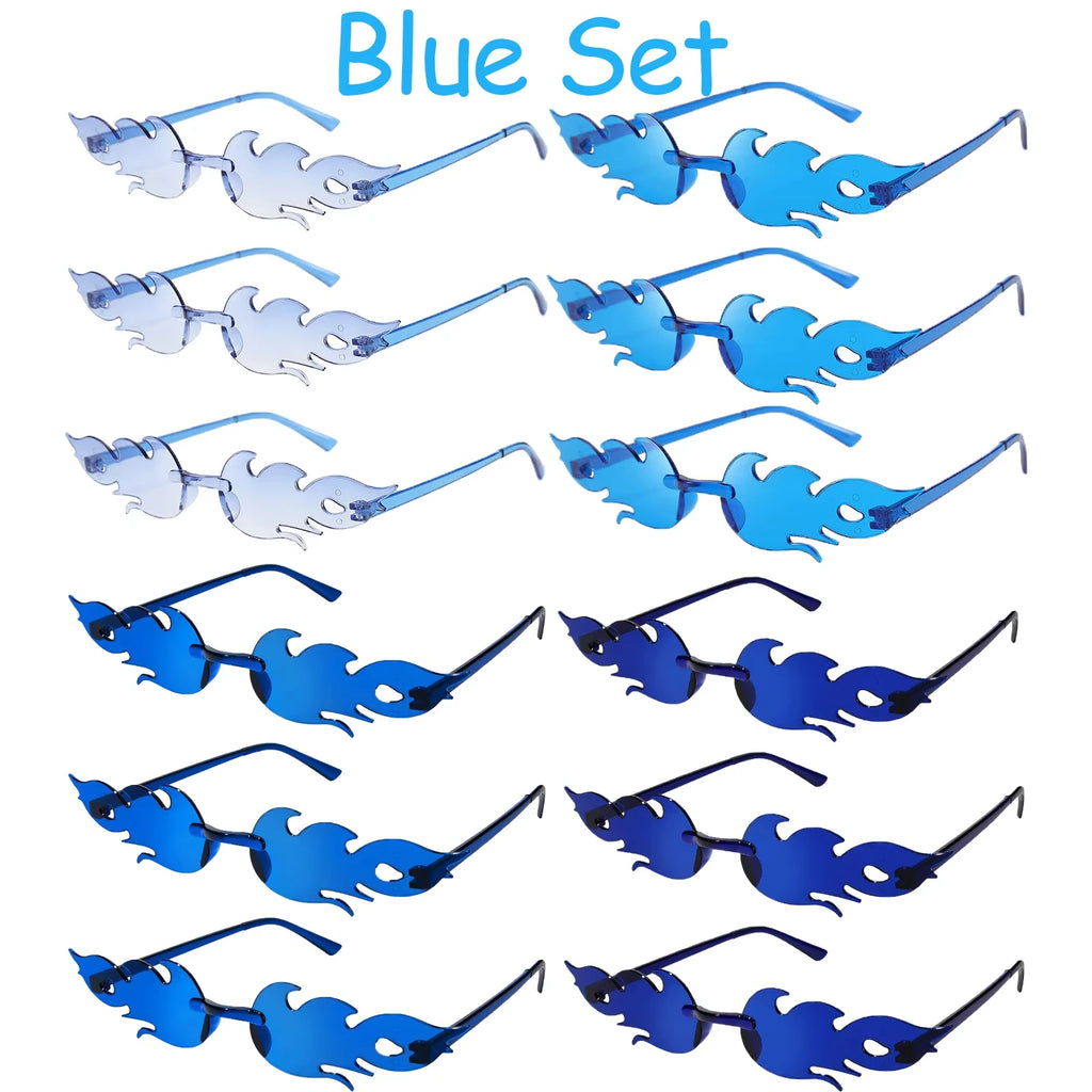 12-120 Pcs Red Fire Flame Glasses Fire Shape Sunglasses Fire Sunglasses Party Decor for Summer Shower Wedding Halloween Cosplay