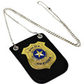 Police Badge with Chain Belt Clip for Costume Role Play