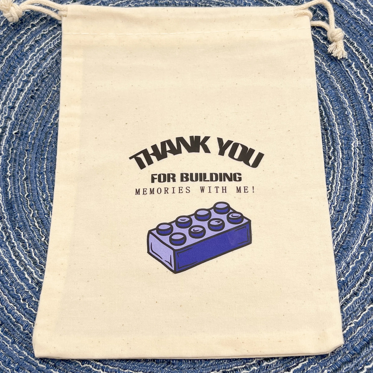 5pcs thank you For Building Memories with me Bags boy girl Birthday Party decoration gift Children's birthday bag