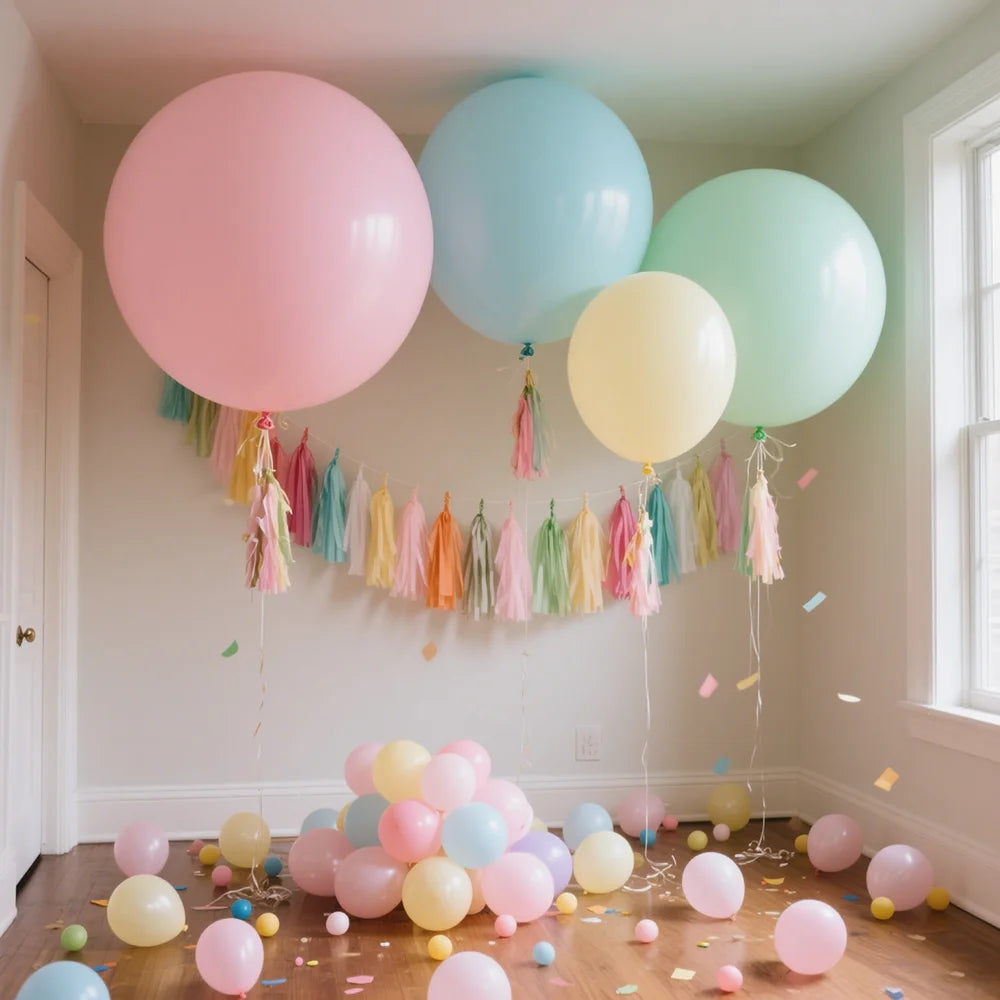 18-36inch Soft Gloss Macaron Balloons Thickened Helium Balloon Birthday Wedding Christmas New Year Engagement Globos Decoratecor