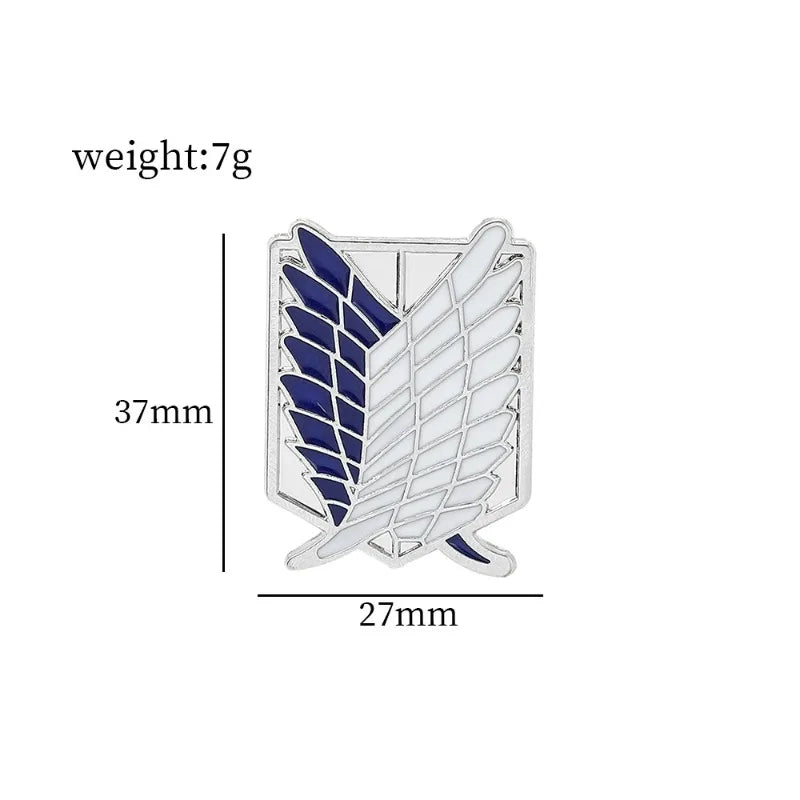 Wing Emblem Brooch Pin for Shirts Bags and Costume Accessories
