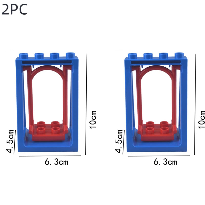 Big building blocks house accessory parts roof window wall construction assemble  bricks educational toys for children gift