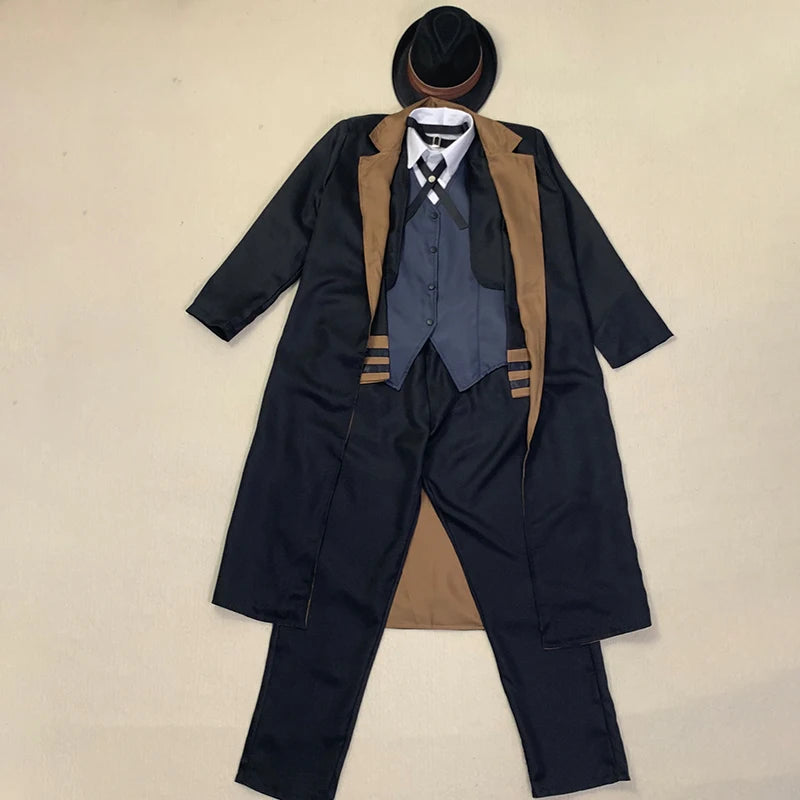 Detective-Inspired Cosplay Costume with Hat Trench Coat