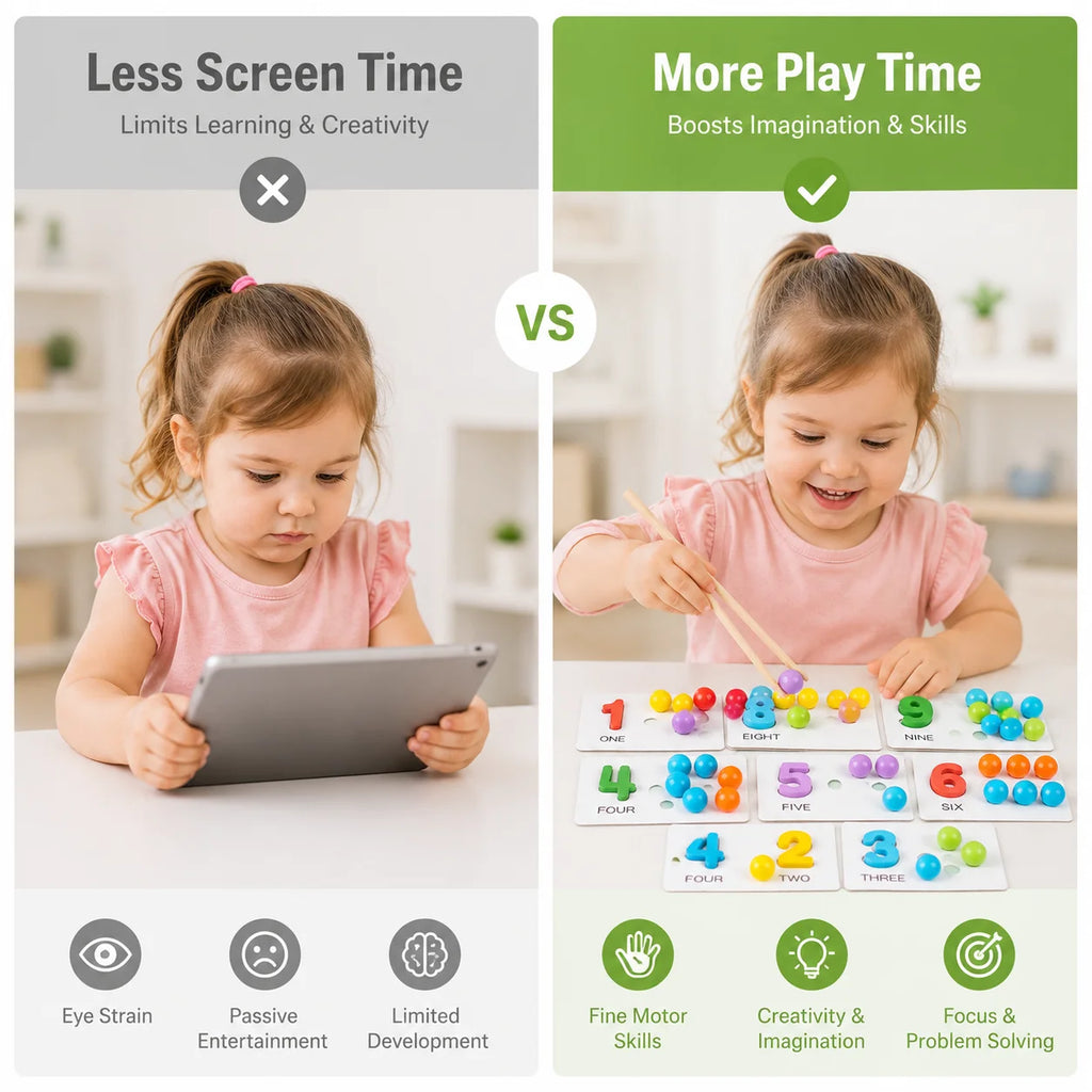 Montessori Math Teaching Aids for Children Baby Number Cognition Arithmetic Matching Educational Early Education Toys