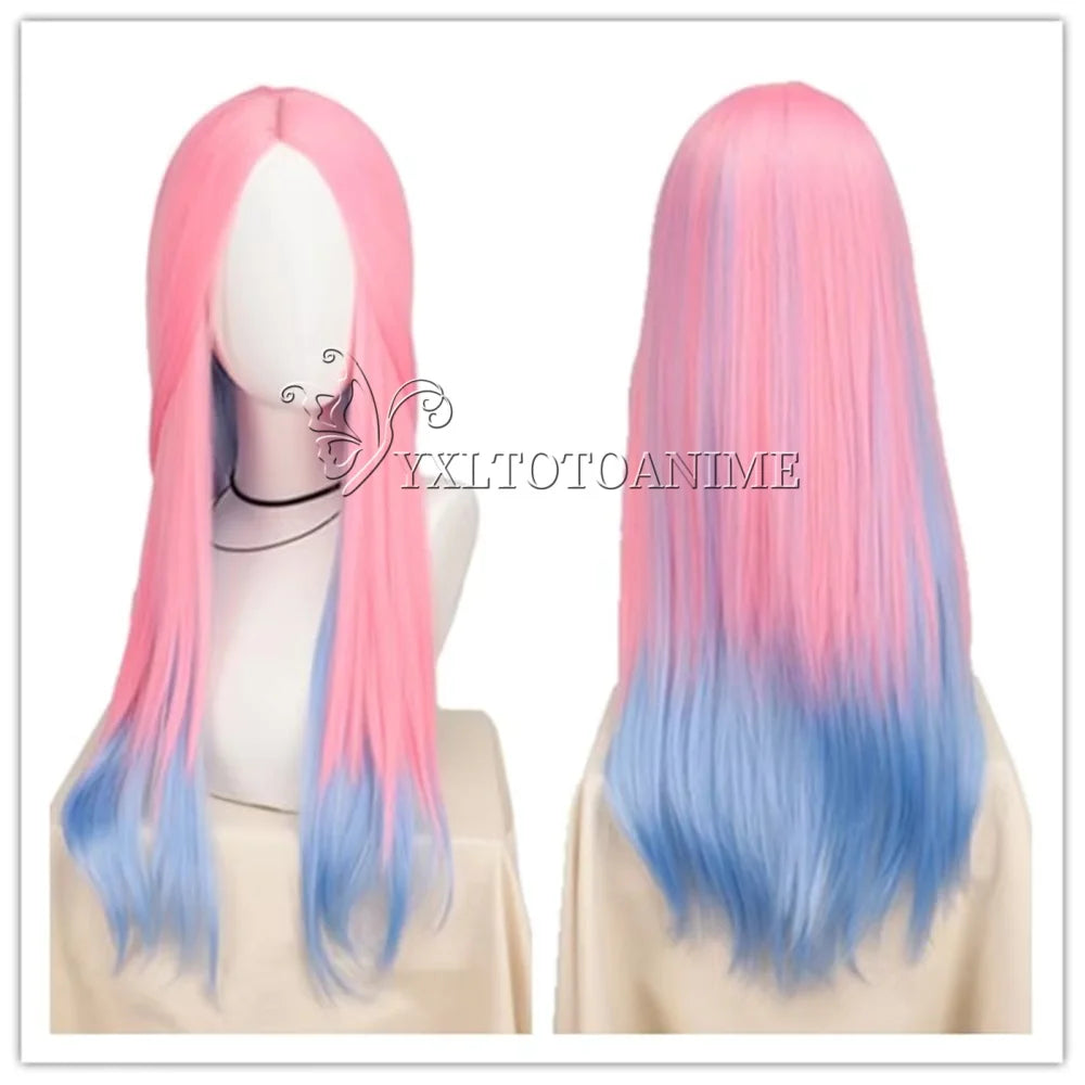 Dark Blue Anime-Inspired Cosplay Dress Wig Set