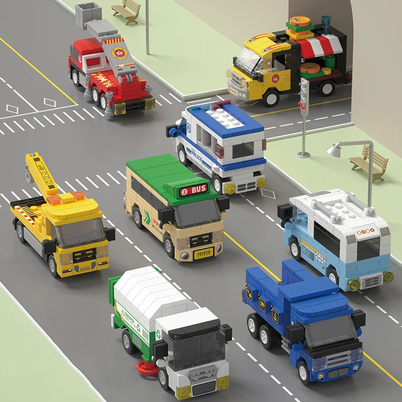 8 Puzzle Toys, Building Blocks, Sliding Cars, City Themed Simulation Vehicles, Exquisite Interior Decorations, Holiday Gifts