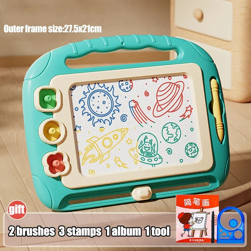 Children Cartoon Drawing Board Baby Puzzle Magnetic Writing Board Toy Graffiti Magnetic Drawing Board Montessori Toy for Kids