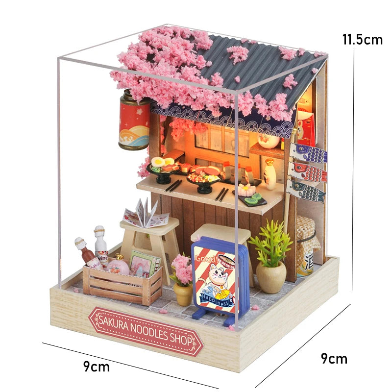 DIY Miniature Dollhouse Kit 3D Puzzle Furniture Assembly Model Doll House Educational Wooden Toys For Friends Birthday Gifts