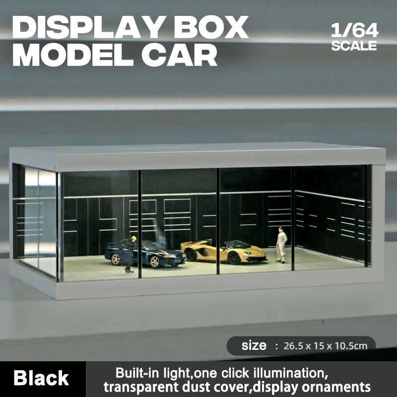 1/64 Model Parking Space  Car Parking Space with lights Simulated decoration scene (figures and cars not included)