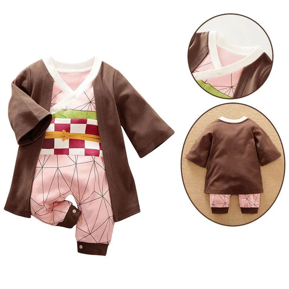 Anime Inspired Baby Cosplay Romper, 0 to 18 Months, Long Sleeve