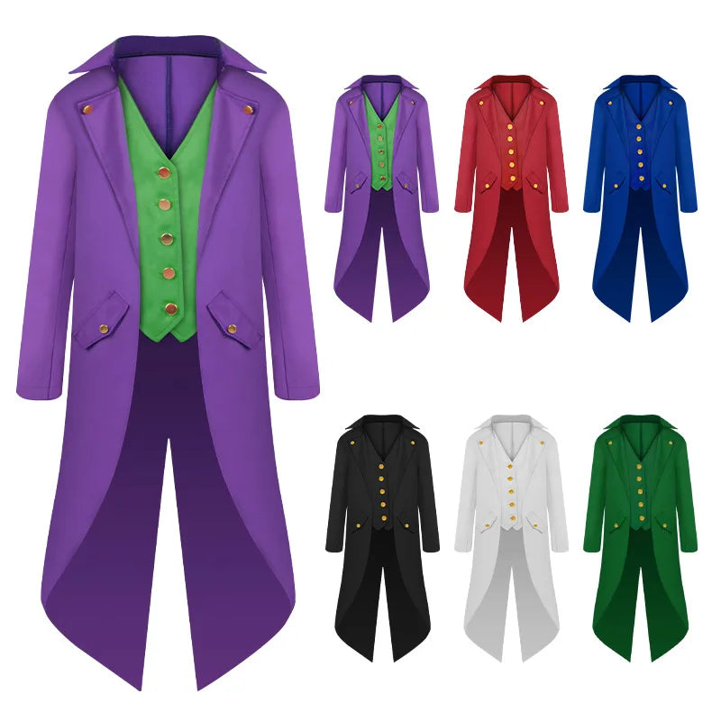 Steampunk Gothic Tailcoat Jacket & Vest Costume Set