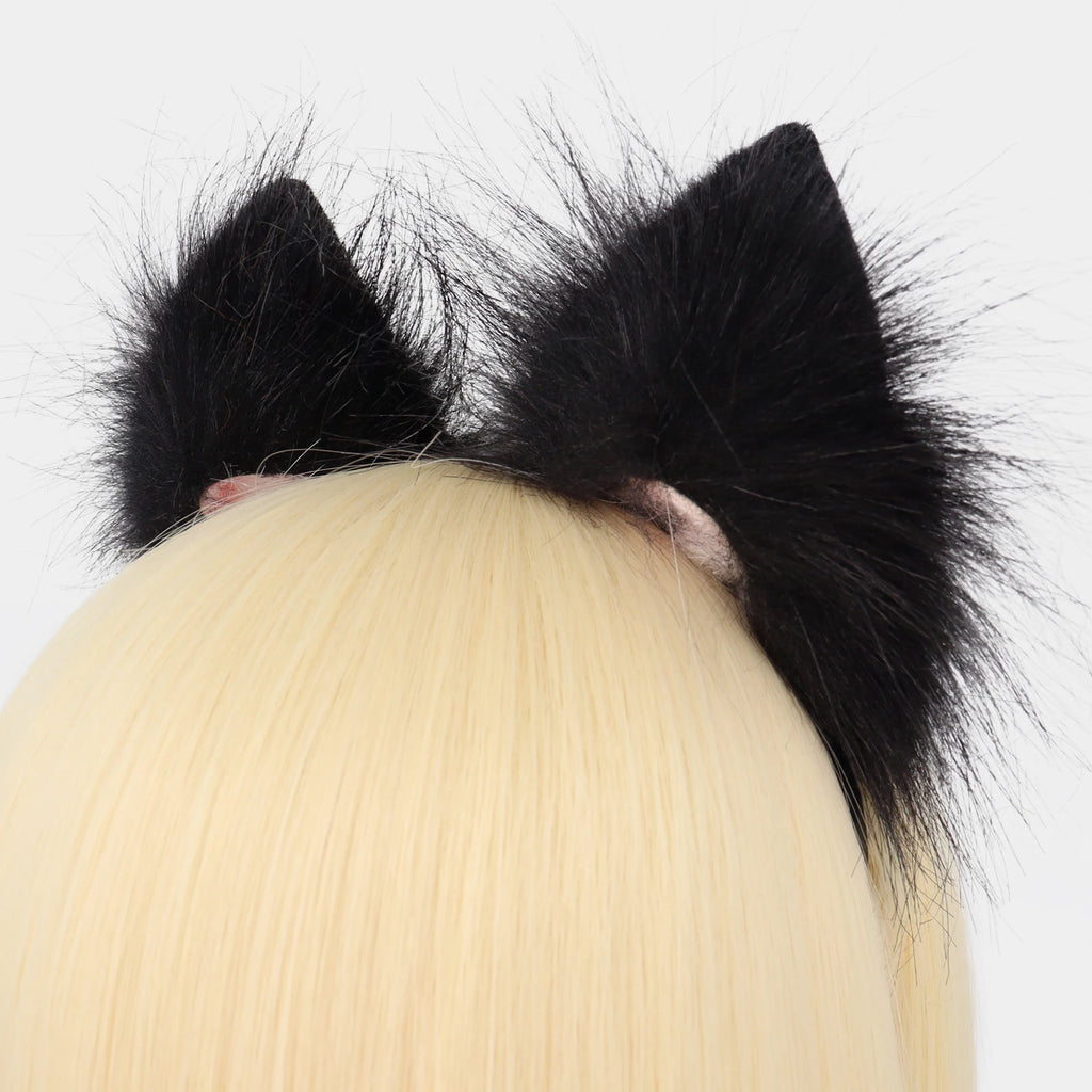 Faux Fur Cat and Fox Ear Headband for Cosplay Costumes