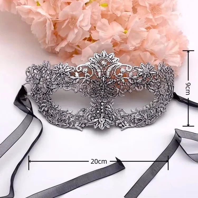 Gold Silver Lace Masquerade Eye Mask for Costume Parties
