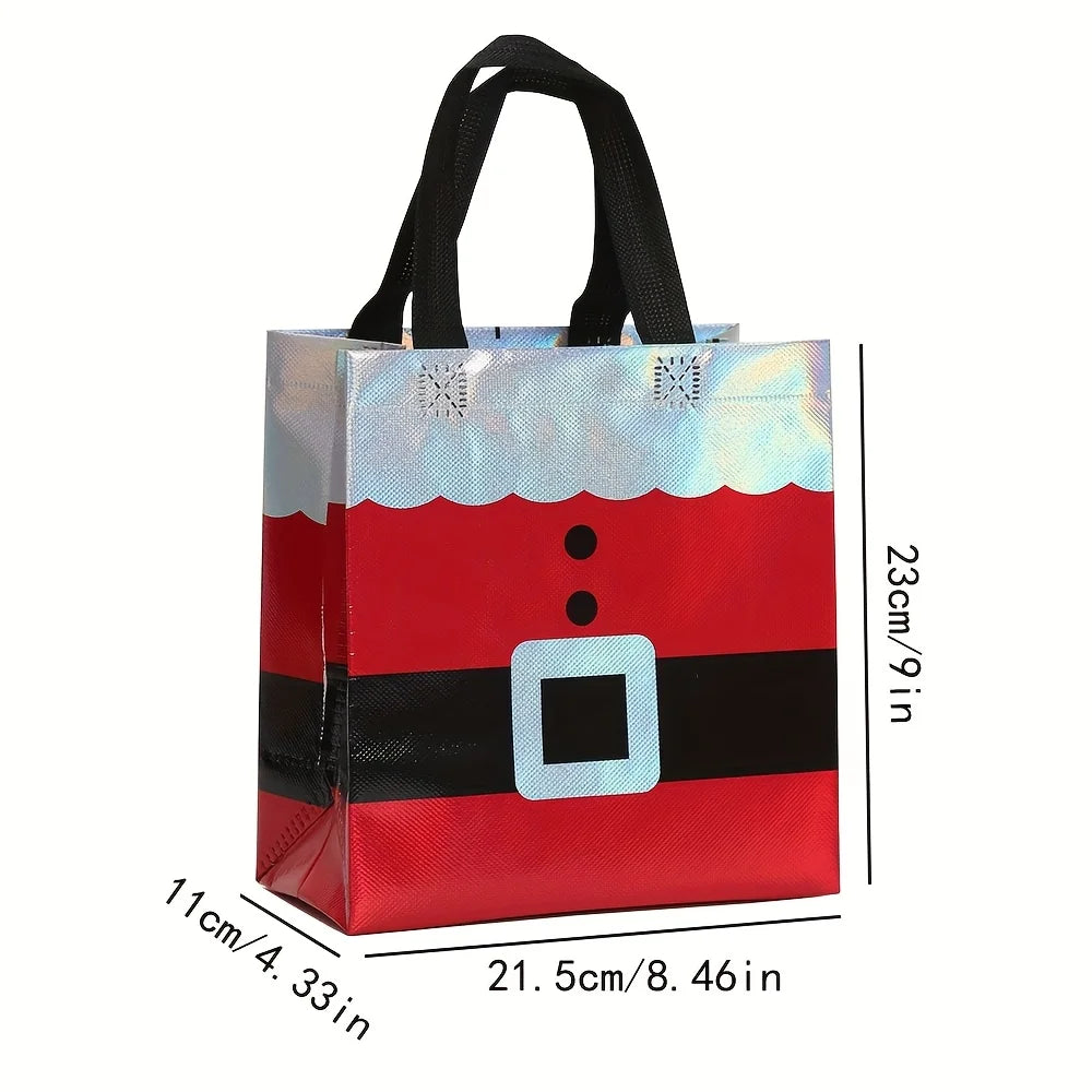 10/20pcs Christmas Gift Wrapping Bags, Perfect for Birthdays, Anniversaries, and Holiday Gift Exchanges, Christmas Gift Bags